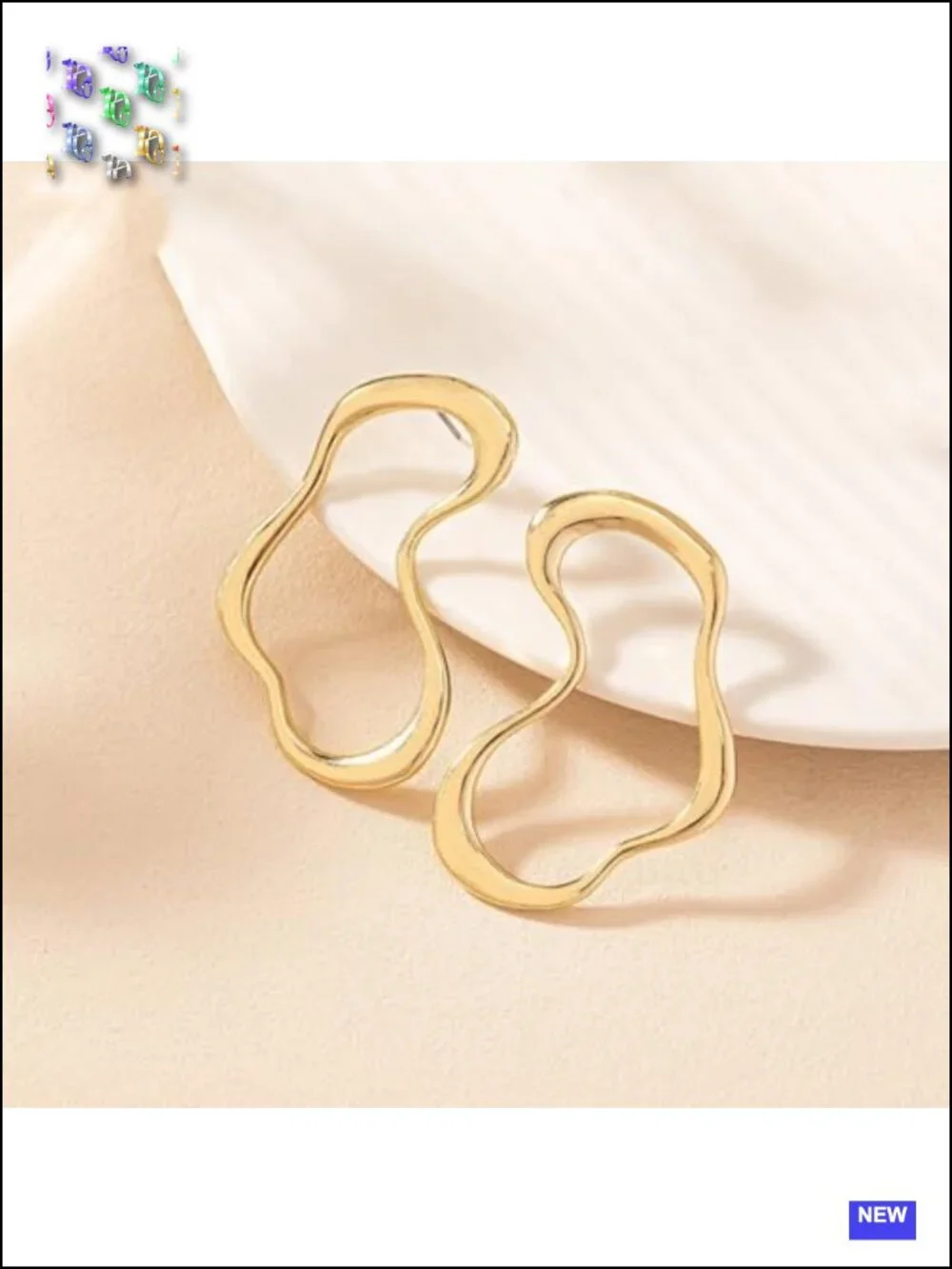 Chunky Gold Geometric Hoop Earrings Statement Jewelry For Women